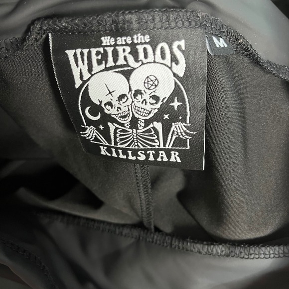 Killstar  Matte Vinyl Leggings With Studs And Gothic Cross‎ Inset Size M - Picture 4 of 7